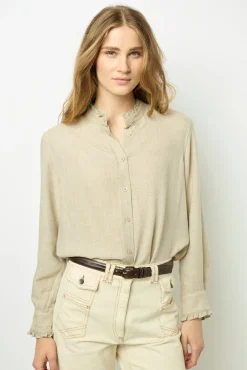 ANNA - High-waisted wide-leg pants in jean