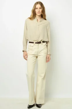 ANNA - High-waisted wide-leg pants in jean