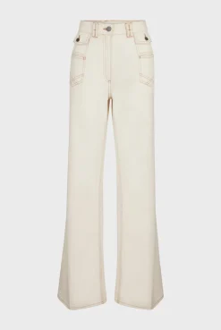 ANNA - High-waisted wide-leg pants in jean
