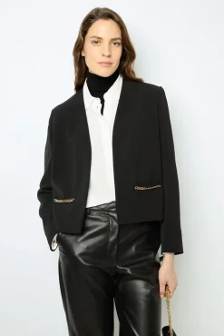 Black jacket with gold chains - MIRIELLE
