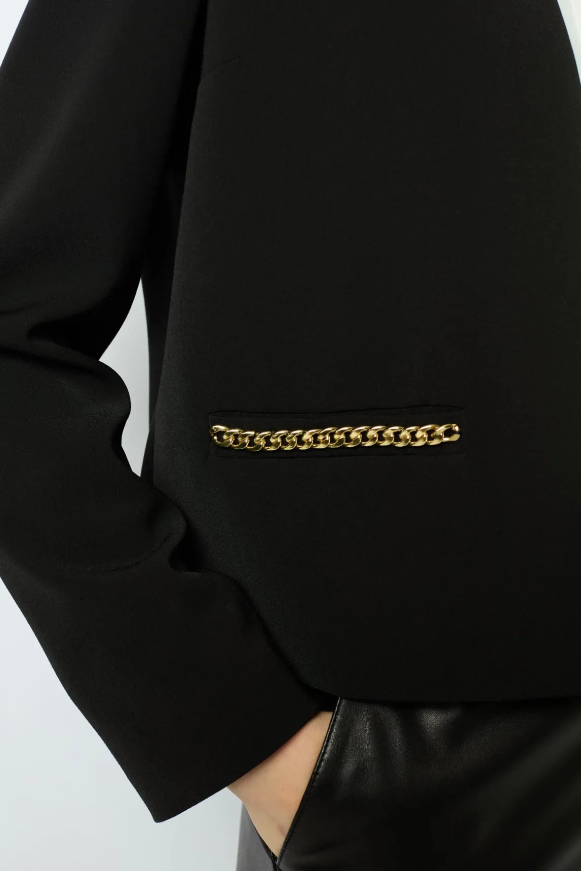 Black jacket with gold chains - MIRIELLE