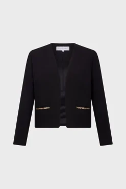 Black jacket with gold chains - MIRIELLE