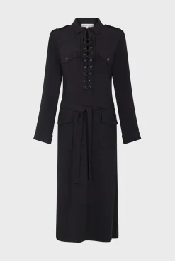 Black maxi dress with lace - SIRENA