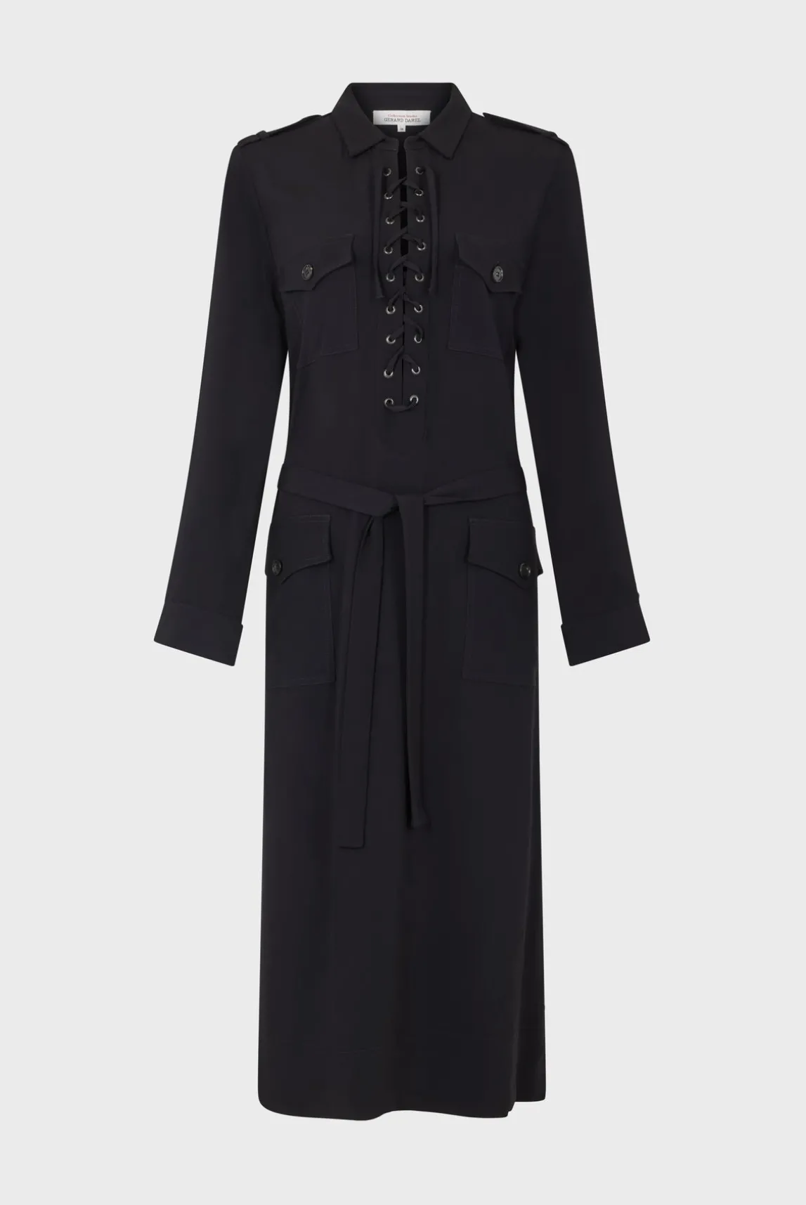 Black maxi dress with lace - SIRENA