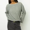 Boat neck sweater with buttons - JOLINE