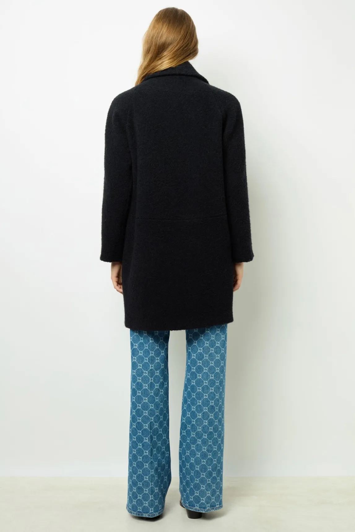 Bouclette mid-length coat - LYSANDRA