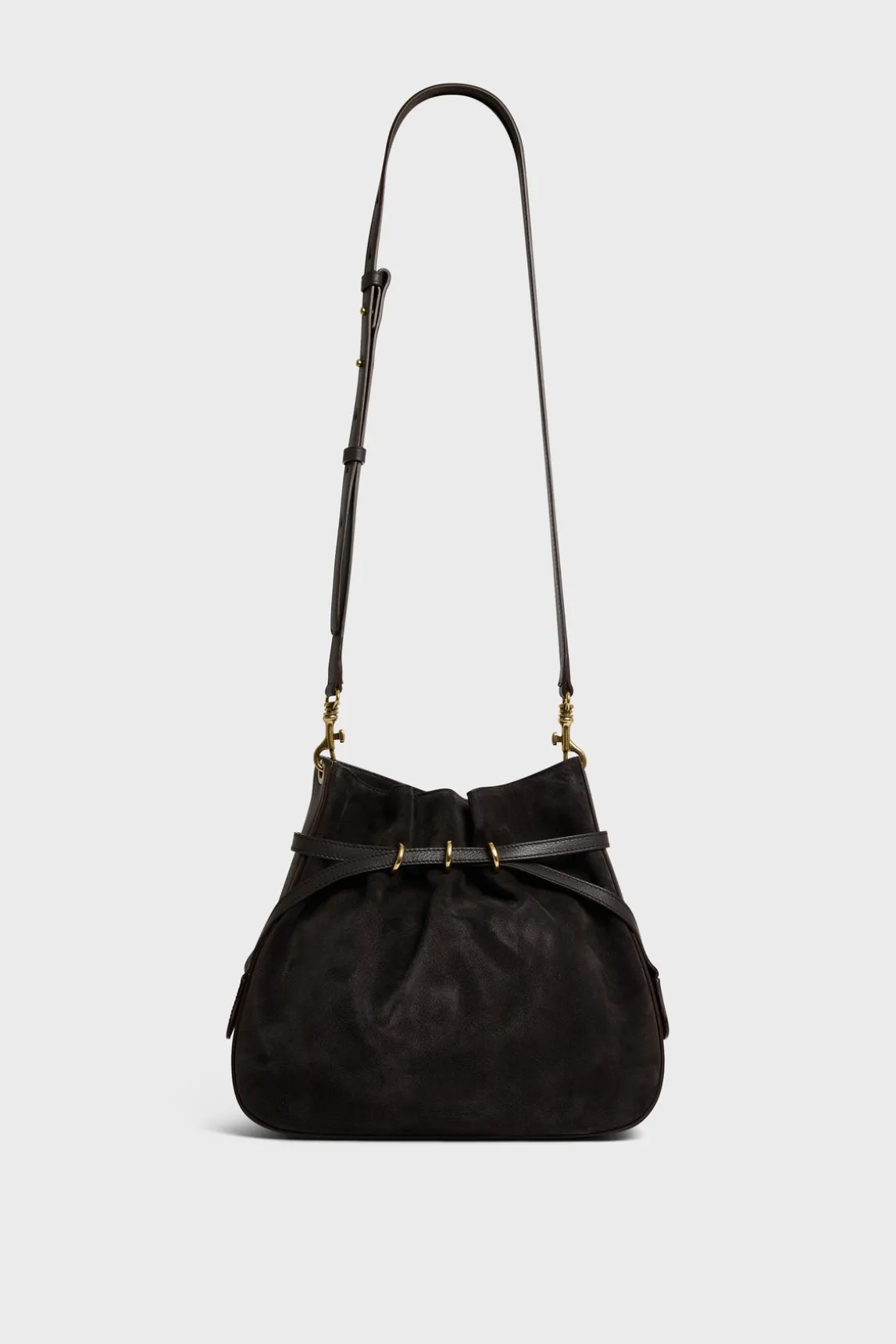 Bucket bag in suede leather - ROMY