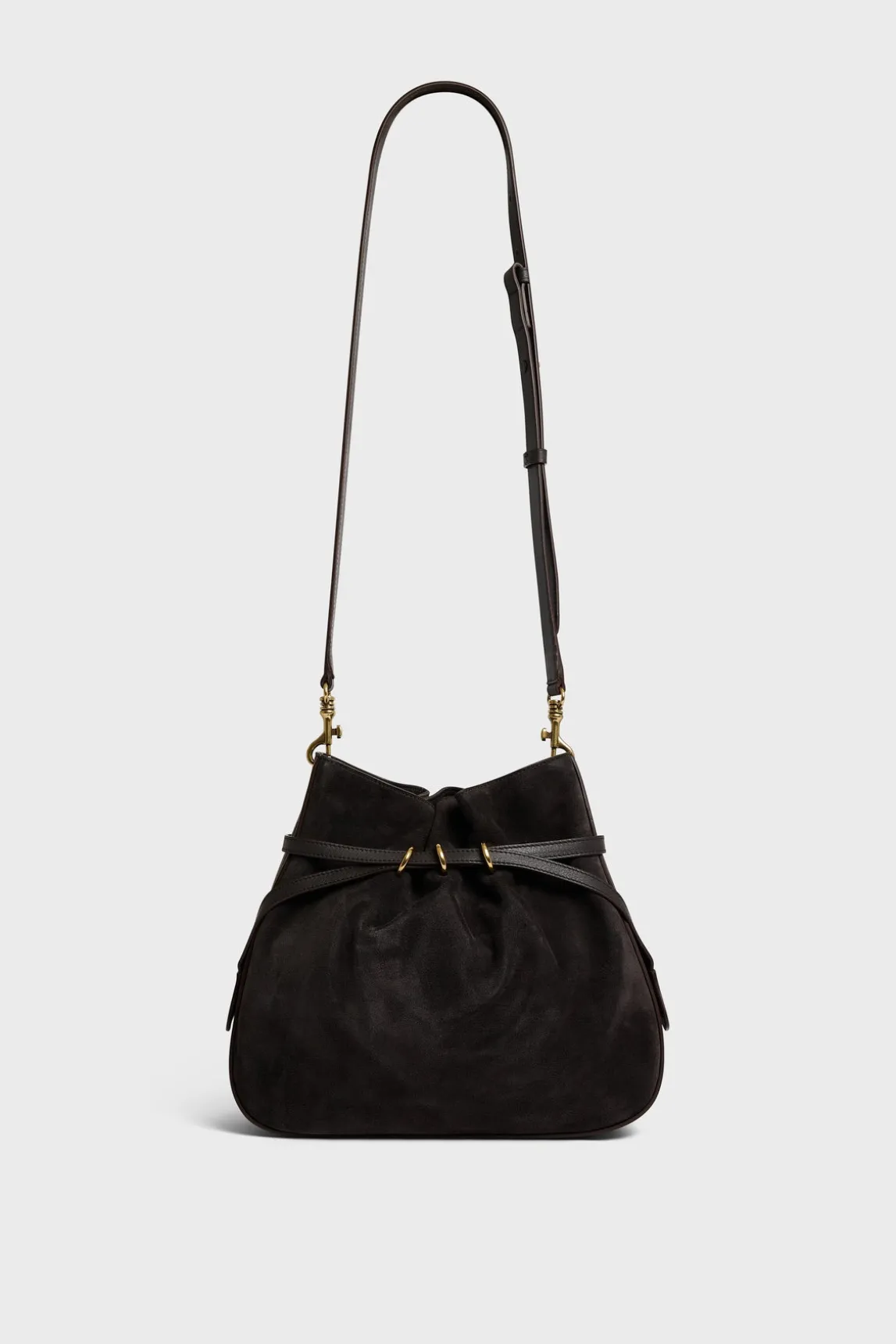 Bucket bag in suede leather - ROMY