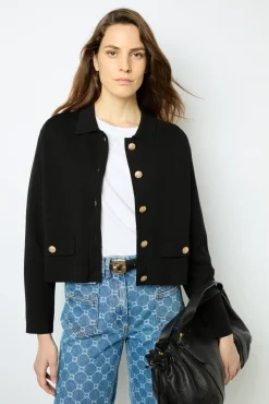 Cardigan with golden buttons - JULIE