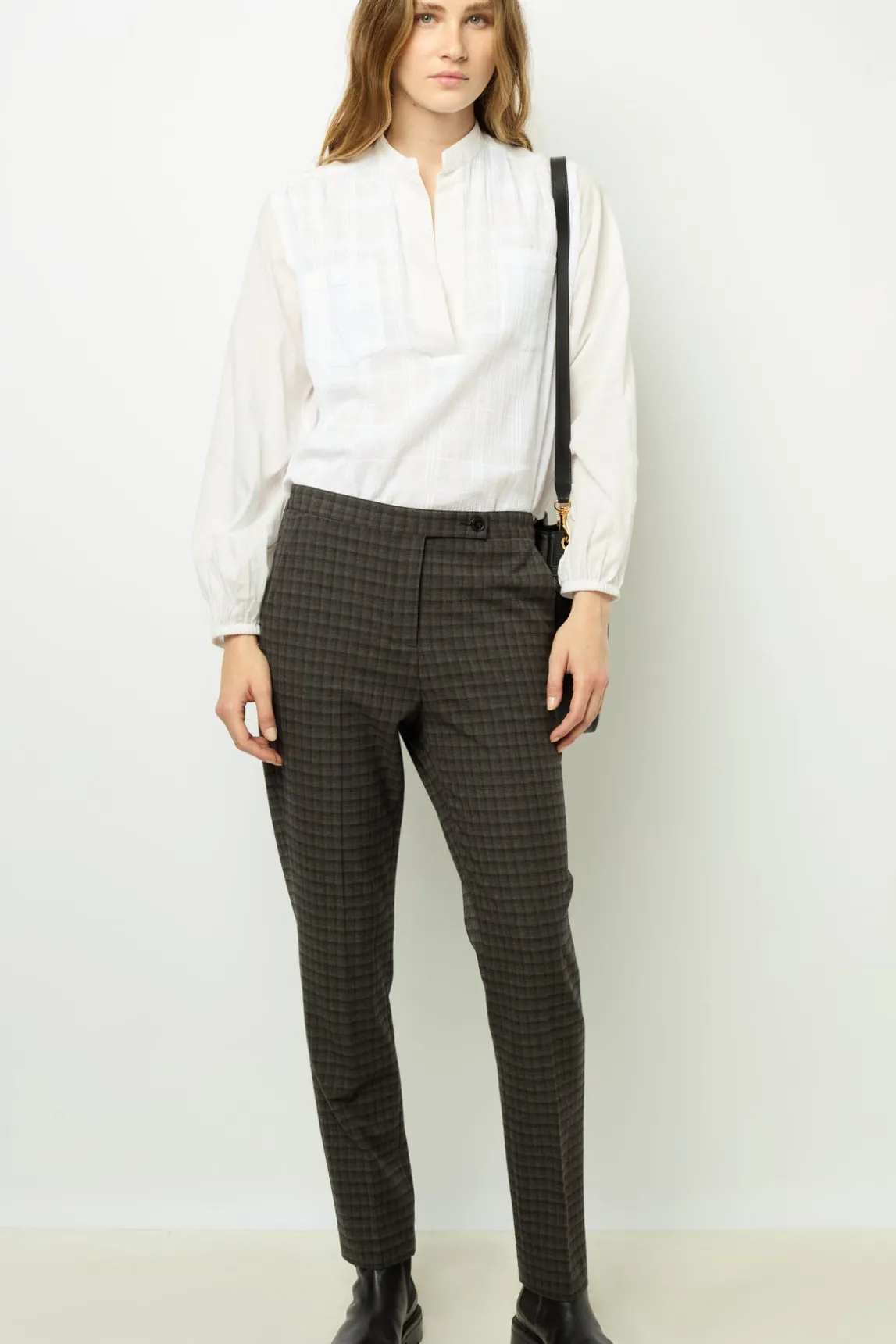 Checked slim pants - NOELIE