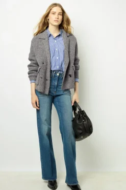 Chunky knit collar cardigan - JOESSE