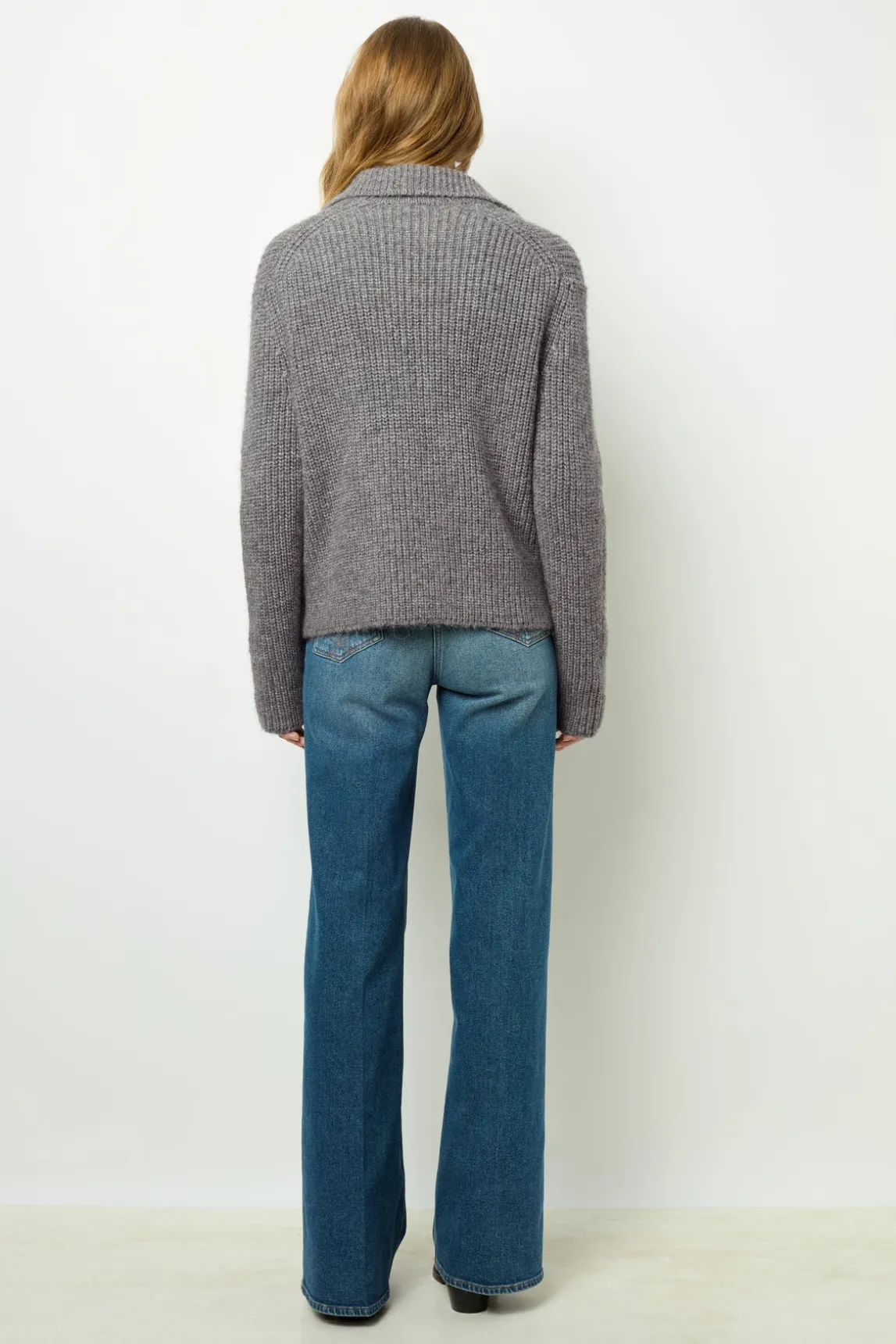 Chunky knit collar cardigan - JOESSE