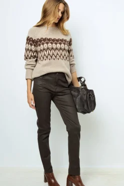 Coated slim jeans - NOURIA