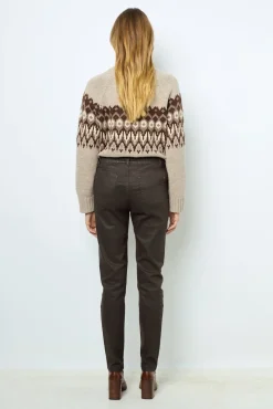Coated slim jeans - NOURIA