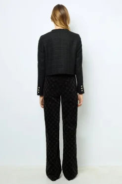 Collarless tweed jacket - MELISSA