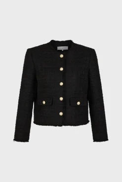 Collarless tweed jacket - MELISSA