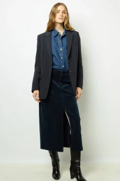 Corduroy midi skirt - CASSIDIE