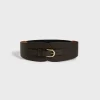 Corseted belt in leather - OLYMPE