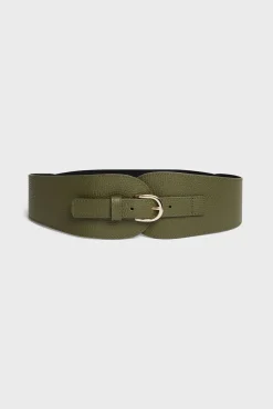 Corseted belt in leather - OLYMPE
