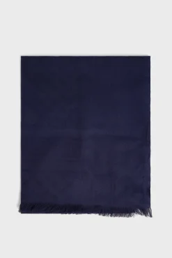Cotton and modal scarf with monogram - DOMITILLE
