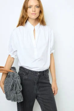 Cotton poplin blouse - ANNYR
