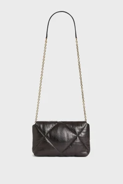 Crossbody bag in quilted metallized leather - LE FANNY