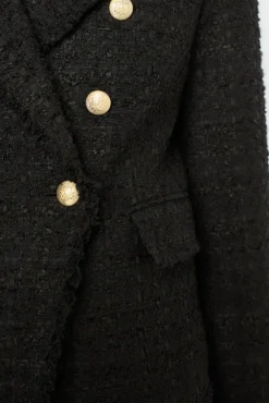 Double-breasted tweed blazer - MYLA