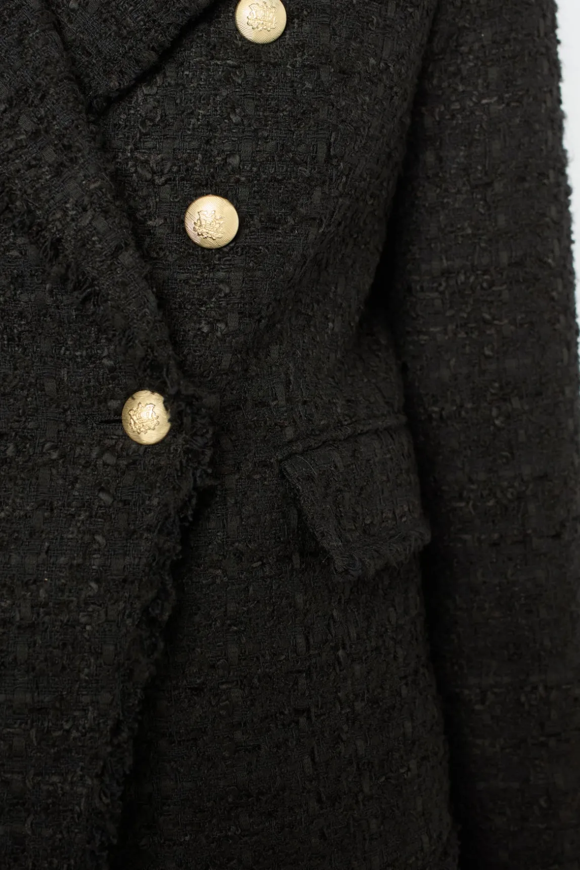 Double-breasted tweed blazer - MYLA