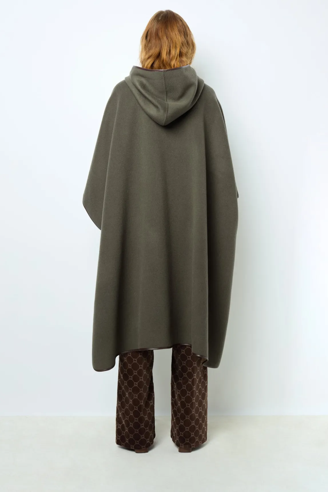 Double-face wool hooded cape - LUDMILLA