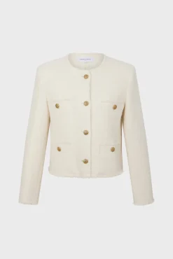 Ecru tweed jacket - MORGANE