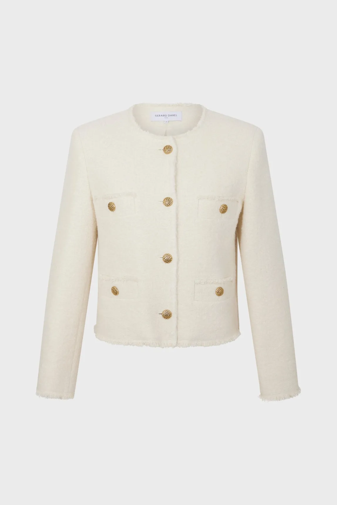 Ecru tweed jacket - MORGANE