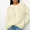 Ecru twisted sweater - JORDANA