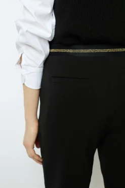 Elasticated black slim pants - NEA