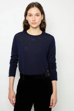Fine wool round neck sweater - JADE