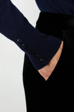 Fine wool round neck sweater - JADE
