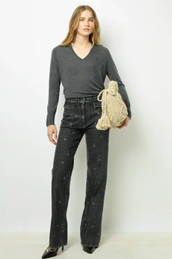 Fine wool V-neck sweater - JULIETTE