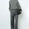 Flannel straight cut pants - NIA