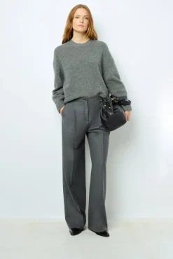 Flannel straight cut pants - NIA