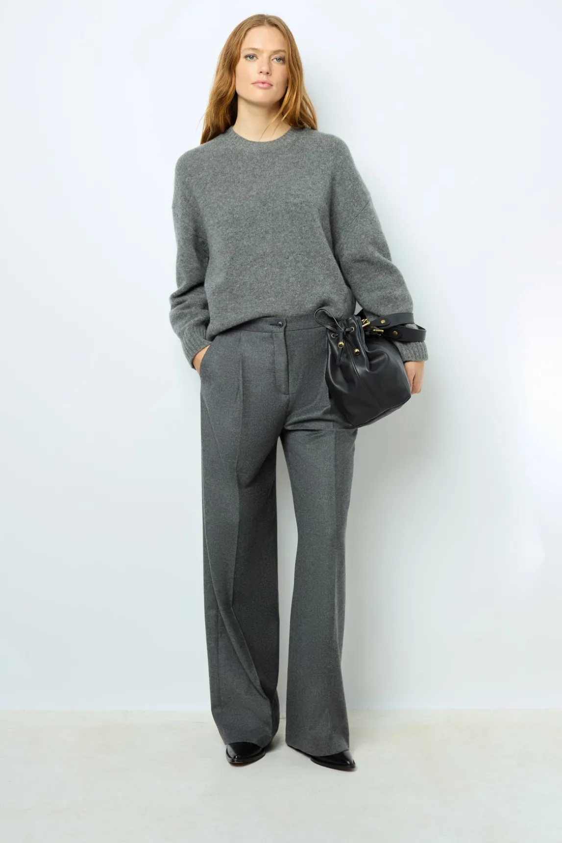 Flannel straight cut pants - NIA