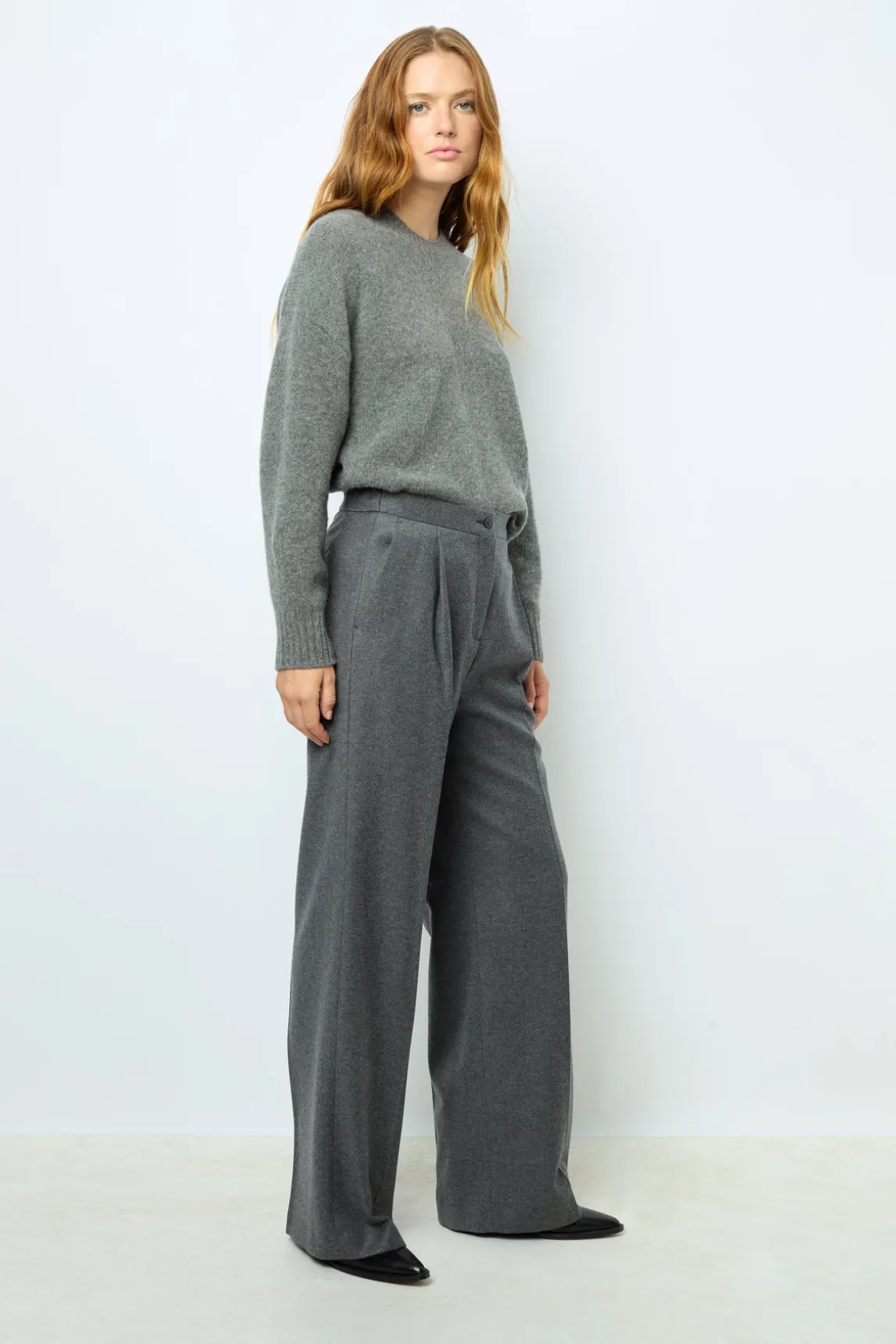 Flannel straight cut pants - NIA