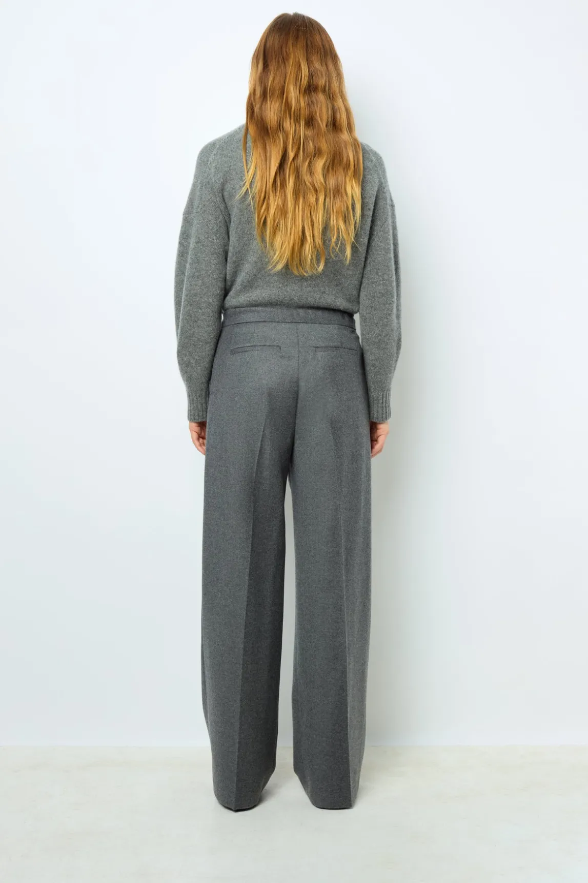 Flannel straight cut pants - NIA
