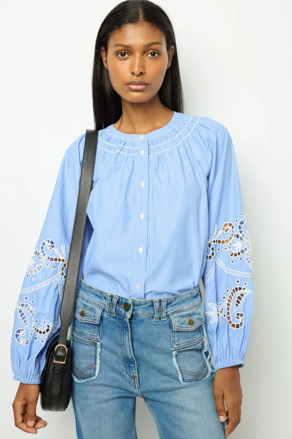 Flared jeans with fringes - ANNA