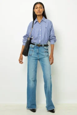Flared jeans with fringes - ANNA