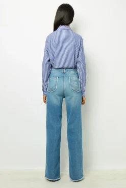 Flared jeans with fringes - ANNA