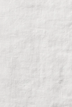Flat washed linen sheet - white