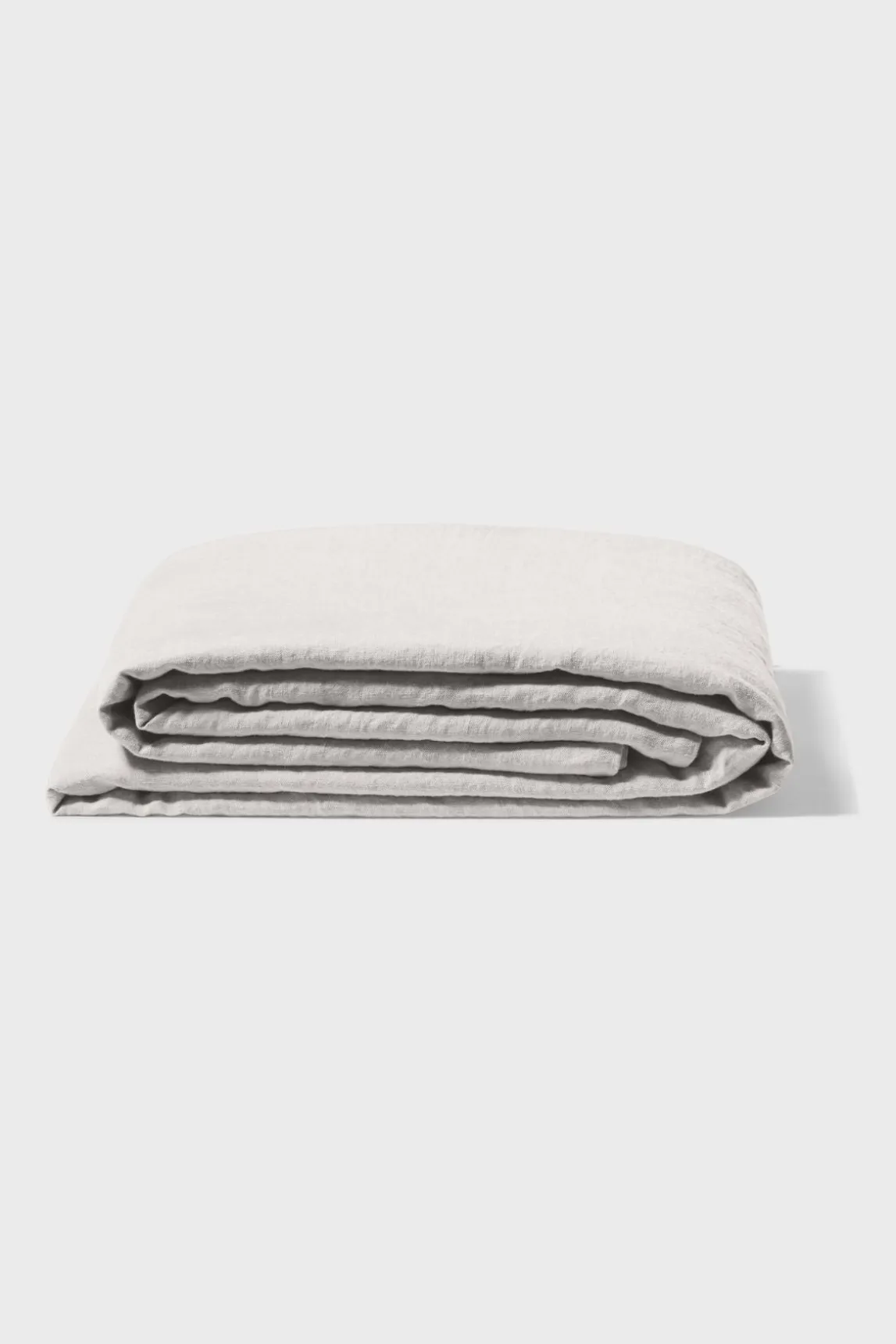 Flat washed linen sheet - pearl grey