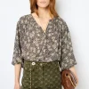 Floral blouse with round neck - ADENA