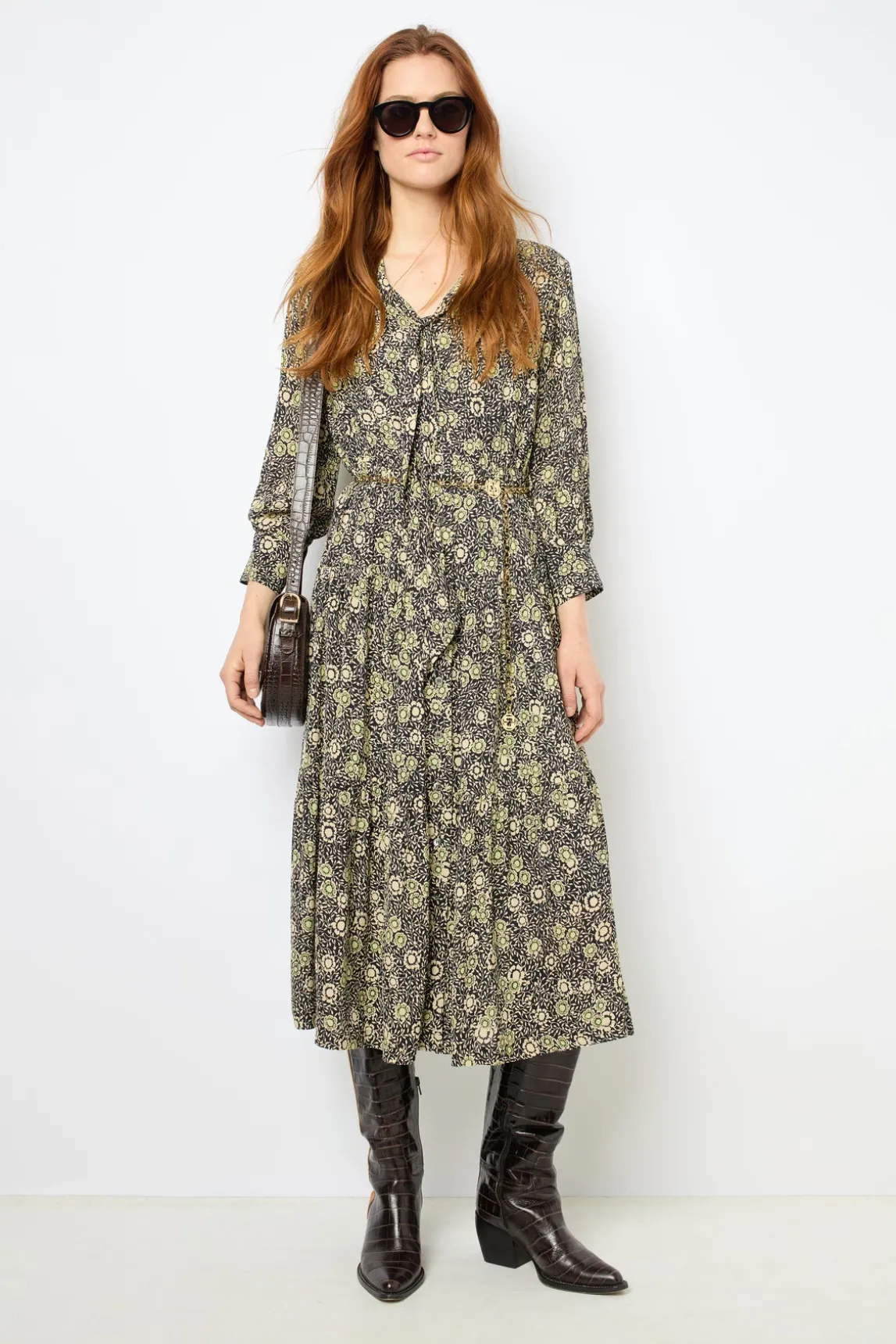 Floral fluid maxi dress - SOLYA