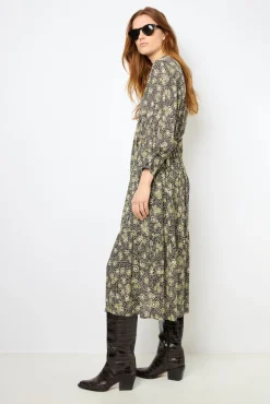 Floral fluid maxi dress - SOLYA