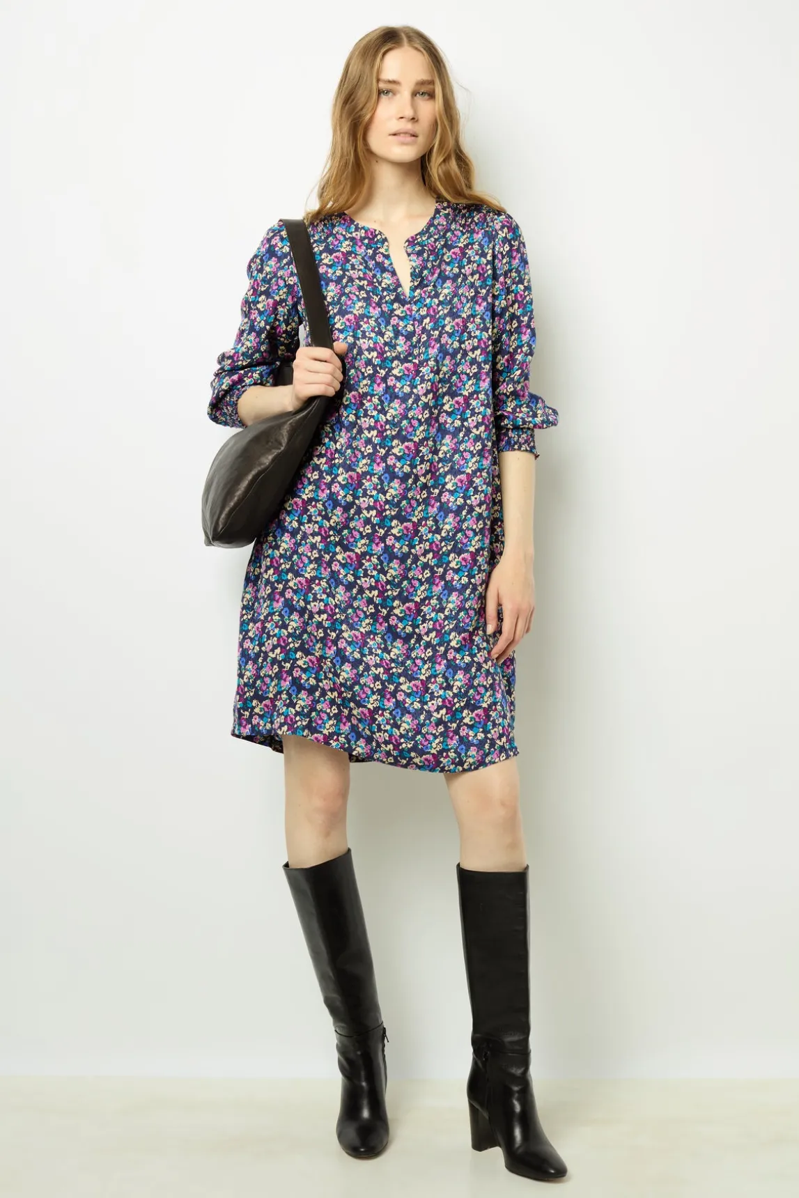 Floral jacquard mini dress – SALYA